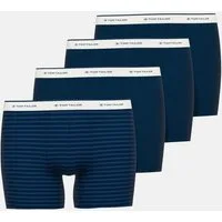 TOM TAILOR Boxershorts Kentucky (4er Pack) weich, elastisch, bequem, eng, atmungsaktiv, Logobund, Baumwollmix