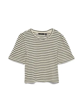 VERO MODA - VMOHIA 2/4 O-NECK TOP JRS Birch - Gr. - XL