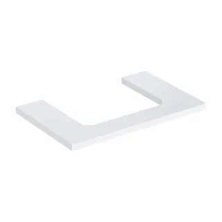 Geberit One Waschtisch-Platte 505282001 75 x 3 x 47 cm, weiß/lackiert hochglänzend, Ausschnitt mittig