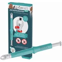 tickSAFE Zeckenpinzette Zeckengreifer, rotierender Greiferkopf, die bessere Zeckenzange, Kein Quetschen, Ziehen oder Drücken - einfach schonend rausdrehen