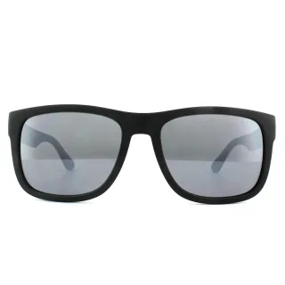 Tommy Hilfiger Rectangle Mens Black Grey Mirror Sonnenbrillen