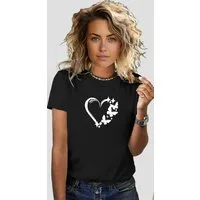 RMK T-Shirt Damen Shirt Top Sommer Herz Love