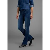 Arizona Bootcut-Jeans Ultra-Stretch normale Passform, Baby-Bootcut, Used-Look-Waschung