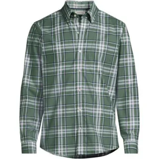 CLASSIC FIT. Bügelfreies Twillhemd, Herren,  Grün, Baumwolle, by Lands' End