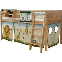 Ticaa Hochbett Hochbett "Eric" Country Buche Natur