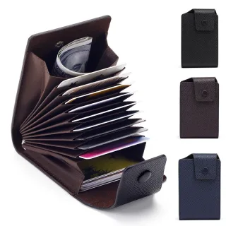 Men Genuine Leather Credit Card Holder Wallet Men Multi Card Slot ID Credit Case Card Case Money Bag Coin Purse Pocket B