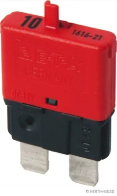 HERTH&BUSS Sicherungsautomat, Standard, 32V max., fast trip, mit Rückstellknopf rot - 50295902
