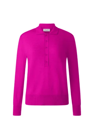 MAERZ Muenchen - Pullover Polokragen Knopf 1/1 Arm vivid orchid - Gr. - 48