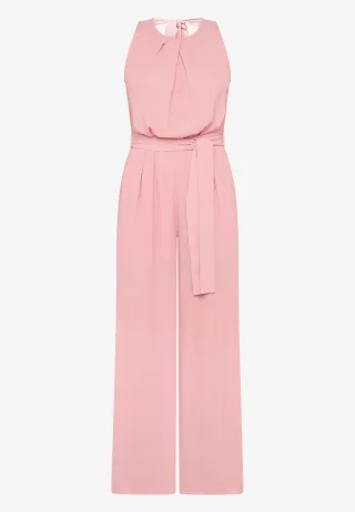 zero - Jumpsuit mit Gürtel und weitem Bein Bridal Rose - Gr. - 40