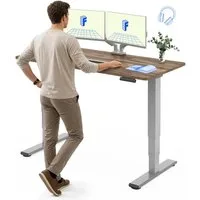 FLEXISPOT Schreibtisch Elektrisch Höhenverstellbarer Schreibtisch EC5 LITE mit Dualmotor (25MM einteiliger Tischplatte & 3-fach Teleskop, 4 Speicherhöhen & Antikollisionssystem), 120x80/140x80/160x80/180x80
