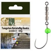 Zite Forellenhaken Rotate Rig Hooks Gr. 4-6 mit Tungstenperle fürs Forellenangeln