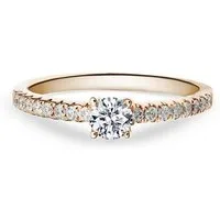 Adam & Eve Verlobungsring Brillantring 585/- Gold, Weißgold, Rotgold 0,25 / 0,32 ct. / 0,42 ct. (mit 17 Diamanten, AES05), inklusive Ringbox & Echtheitszertifikat - Gravur möglich