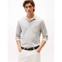 Tommy Hilfiger Langarm-Poloshirt L/S LIQUID COTTON REG POLO mit Jersey und Markenlabel unifarben, casual, regular fit, Baumwolle, Polokragen
