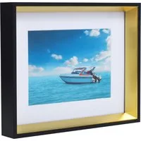 ecosa Bilderrahmen EO-8140, Echtglas,Hoch- & Querformat,Passepartout,Echtholzdesign,Wandhalterung