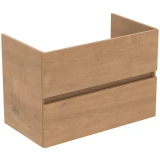 Ideal Standard Waschtischunterschrank Eurovit+ 2 Auszüge 800x440x550mm Hamilton Eiche, R0263Y8 R0263Y8