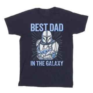 Star Wars - "Mandalorian Best Dad Galaxy" T-Shirt für Herren (Marineblau)