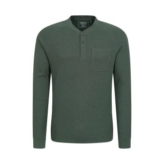 Mountain Warehouse - "Selby" T-Shirt Henley-Kragen für Herren (Khakigrün)