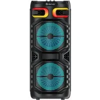 Denver BPS-355 Party-Lautsprecher 1.0 (Dual Woofer) (Bluetooth, 160 W, Mikrofonanschluss, TWS, Lichteffekte, Aufnahmefunktion auf USB/microSD)
