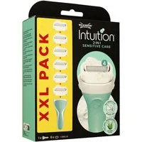 Wilkinson Nassrasierer Intuition Sensitive Care 2in1 Damenrasierer & 6 Klingen