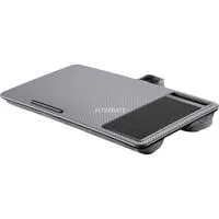 Notebook Tisch / Arbeitsplatz, bis 17" grau, Handy-Slot und Mauspad