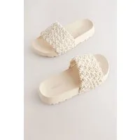 Next Slider-Sandale in Perlmuttoptik Badepantolette (1-tlg)