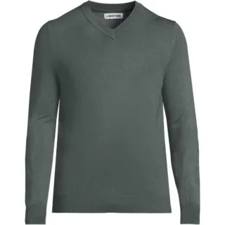 CashTouch Feinstrick-Pullover, Herren,  Braun, Polyester, by Lands' End