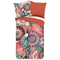 hip Bettwäsche Bettwäsche-Set reine Baumwolle Mandalas Pfau Wende Bettwäsche, Satin, 2 teilig, ein Traum zum Schlafen und Wohlfühlen