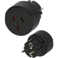 Brennenstuhl Reisetecker Australien, China - Schutzkontakt Adapter Typ EF (Konturenstecker)