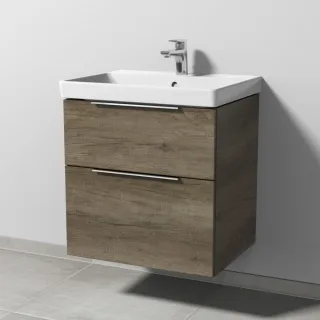 Sanipa 3way Waschtischunterbau zu Villeroy & Boch Avento Waschtisch mit 2 Auszügen, Eiche-Nebraska UM62137