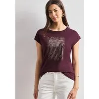 STREET ONE Print-Shirt aus softem Materialmix