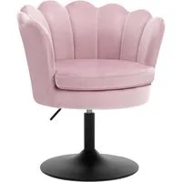 Woltu Polsterstuhl (1 St), Schminktisch Stuhl mit Lehne, Blumenform, 360° drehbar