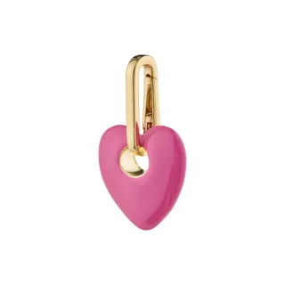 pilgrim - Recycelter Herzanhänger – Charm gold/pink - Gr. - OS