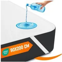 Matratzenschoner 60x120, 90x200, 120x200, 140x200, 160x200, 180x200 oder 200x200 cm Komfortec, 1 oder 2 Stück Wasserdichter, Atmungsaktive Matratzenauflage