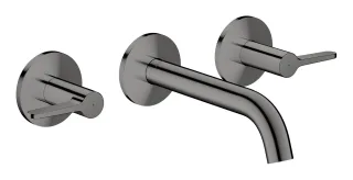 Hansgrohe 3-Loch Waschtischarmatur AXOR One Unterputz Wandm. 160mm Hebelgriff polished black chrome 48150330