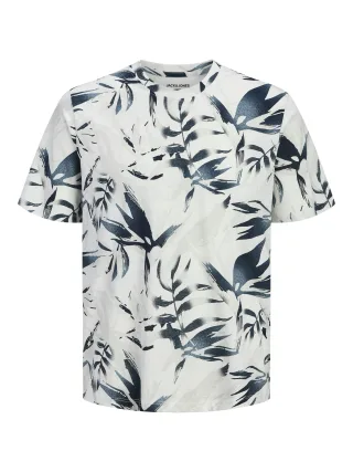 JACK&JONES - JJHONOLULU AOP TEE SS CREW NECK MNI cloud dancer - Gr. - 116