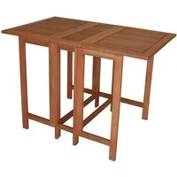 DEGAMO Gartentisch Doppel Klappentisch (1-St), 107x65cm, Eukalyptus, beide Tischplatten abklappbar
