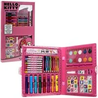 Cerda Kreativset Hello Kitty Mal- und Schreibset – Kinder Schreibwaren-Set zum Ausmalen, (Mal- und Schreibset, Motivbox mit Hello Kitty Design), Ausmalbar