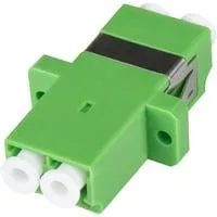 LWL Kupplung, Duplex, LC/APC > LC/APC Buchse, Single Mode OS2 grün, inkl. Schrauben