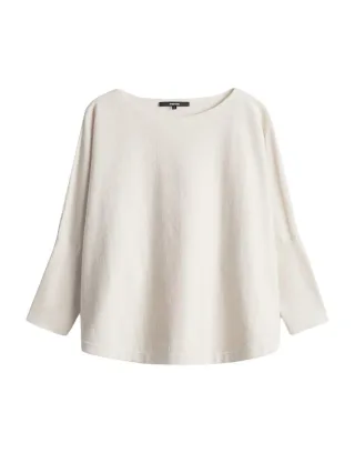 someday - Oversized Feinstrickpullover im Cape Stil - Tiraja beige/weiß - Gr. - 40