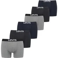 Levi's® Boxershorts LEVIS Men Solid Basic Boxer 6P (Spar-Pack, 6-St., 6er-Pack)