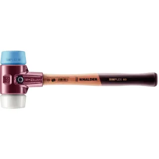 HALDER SIMPLEX - Schonhammer mit TE-Gehäuse und Holzstiel, Superplastik / TPE-soft - 3017.060