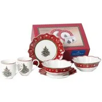Villeroy & Boch Geschirr-Set Villeroy & Boch Toy's Delight Breakfast for 2 rot Set 6tlg.