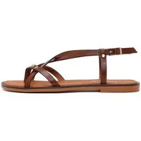 Derimod Sandalen aus Leder Sandale Echtes Leder, Lederfutter, TPU-Sohle, Knöchelschnalle, Nieten-Details