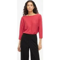 Vila 3/4 Arm-Pullover VIMALU BOATNECK 3/4 SLEEVE KNIT TOP-NOOS Materialmix, loose fit