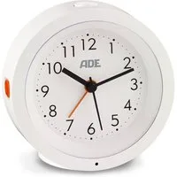 ADE Wecker Analoger Wecker ohne Ticken, geräuschlos mit automatischem Nachtlichtsensor, perfekt als Reisewecker