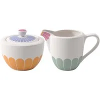 Villeroy & Boch Milch- und Zuckerset Fleur Couleur Milch- und Zuckerset 2er Set (2-tlg), Porzellan
