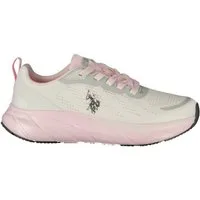 U.S. GRAND POLO Sneaker Eleganter Damensportschuh in Weiß mit rosa Details