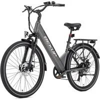 TTGO E-Bike Cityrad 26 Zoll City-E-Bike, 522 Wh, 80 km, 45 Nm, Heckmotor, 7 Gang Shimano Shimano Tourney TZ Schaltwerk, Kettenschaltung, Heckmotor, 522 Wh, (Komplettset, E-Bike inklusive Akku und Ladegerät), Für Alltag und Touren mit Federgabel, Disp