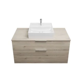 Burgbad Keramik Waschtisch-Set Eqio Eiche Dekor Flanelle/Alpinweiss, SGUP120F2632C0001 SGUP120F2632C0001