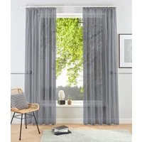 OTTO home Gardine XANA (1 St), Kräuselband, transparent, Voile, Bestseller, einfarbig, 1 bzw. 2 Schals, pflegeleicht, Beststeller!